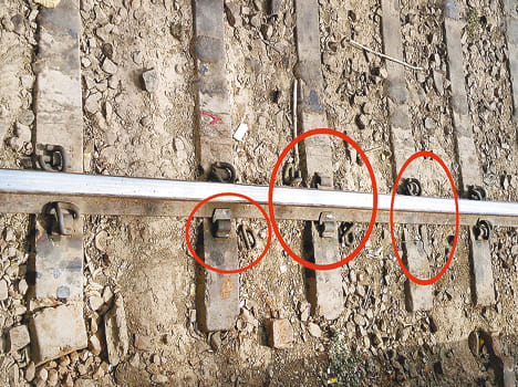 1700 pendulal clips missing in 10 km railway route