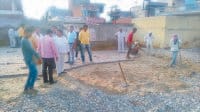 Work on blocking the empty ground on the main market, Kurukshetra