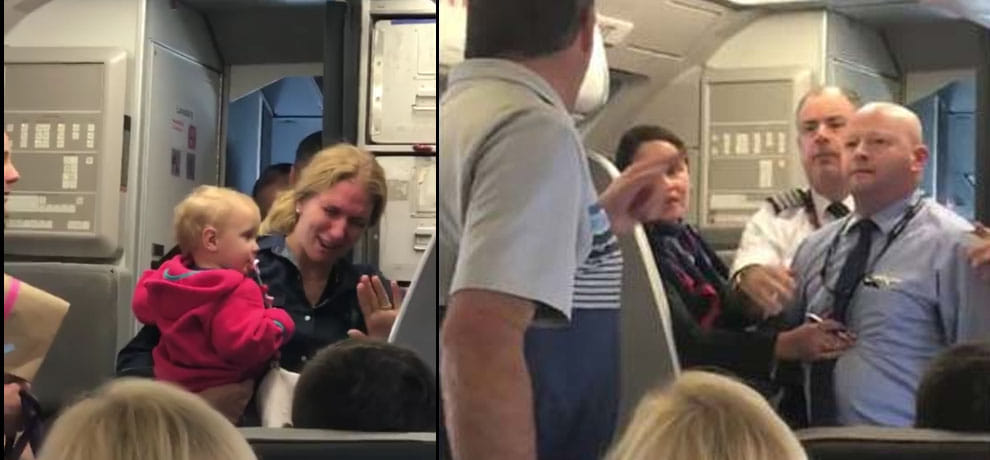 US airlines staff misbehaved with woman passenger and also hits her with baby stroller