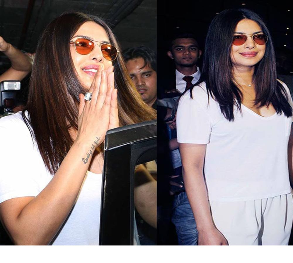 priyanka chopra back from new york and seen in summer fashion look