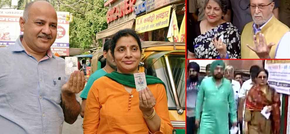 celebrities voting for mcd election in delhi