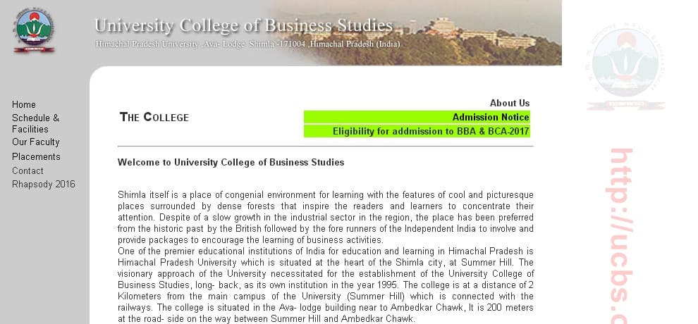 Asia best business institute award to University College of Business Studies Shimla