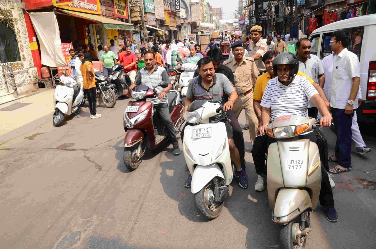 political, haryana, manish grover, minister, political, helmet, rohtak