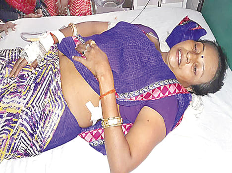 The woman stabbed on the prosecution's plea