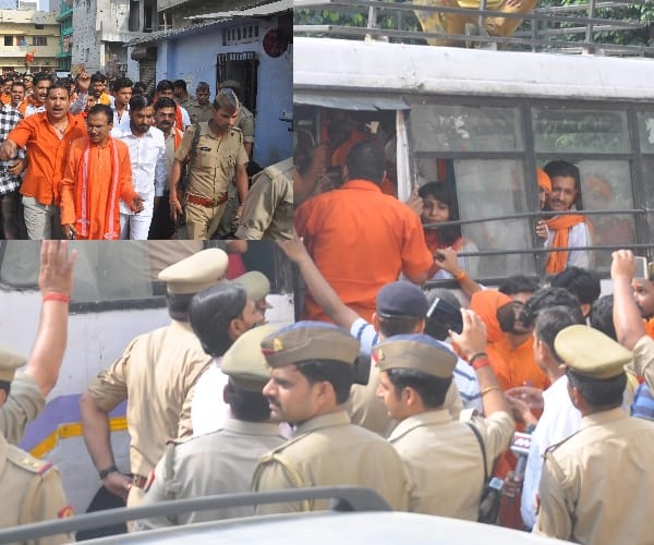  hindu samaj party leader arrested in Lucknow.