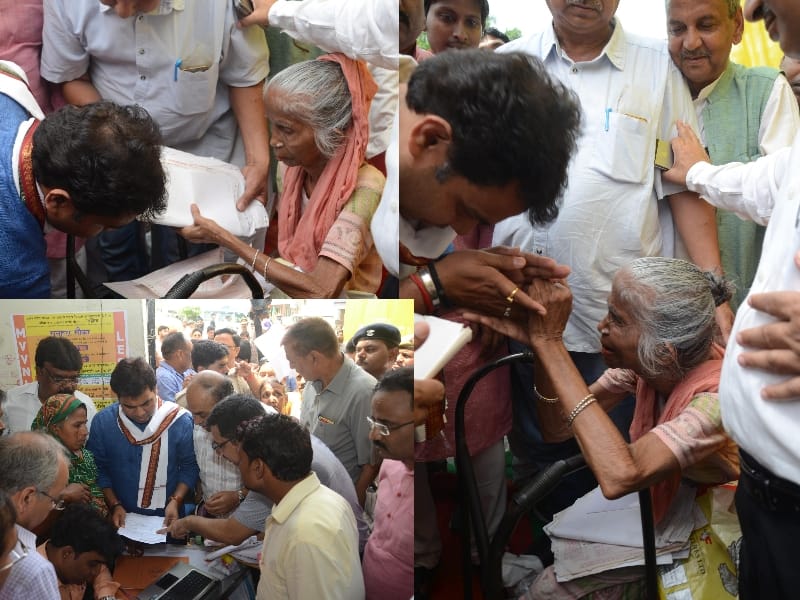 UP energy minister hear people's complain in Lucknow.