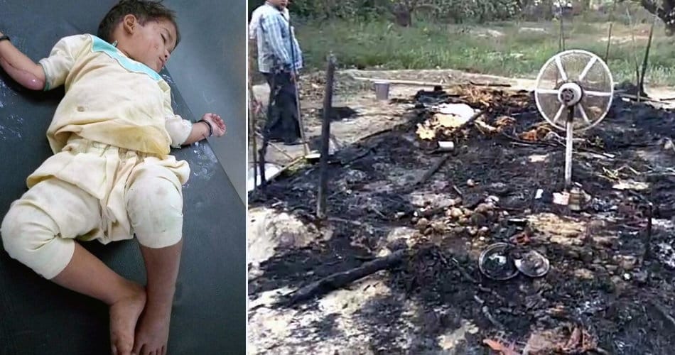 three childrens burn alive in fire in house at jind