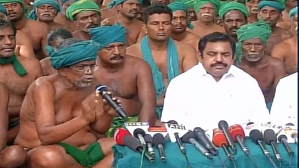 Tamil Nadu CM Palaniswami urges his state's farmers to end Delhi protest