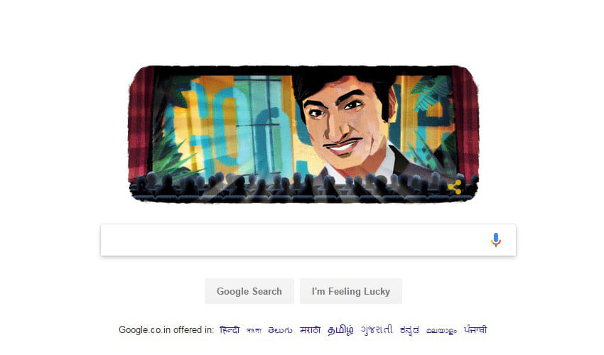 google has created the google doodle on the birthday of rajkumar