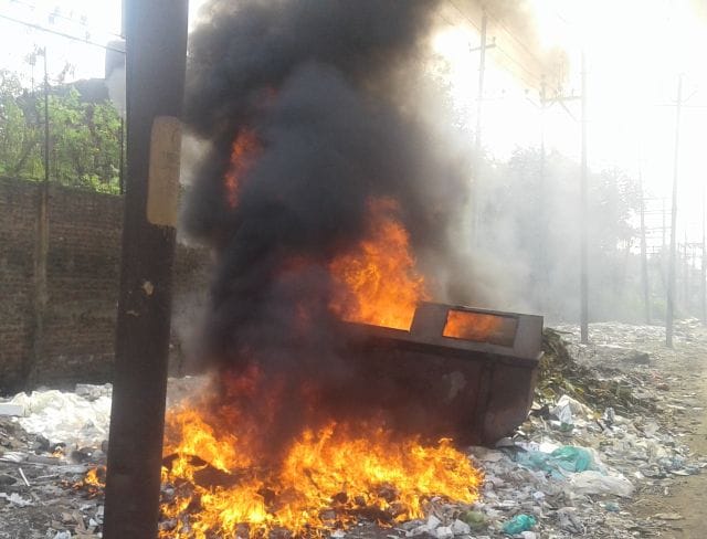 Garbage in the open