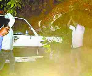 Dusty storm and rain creates havoc