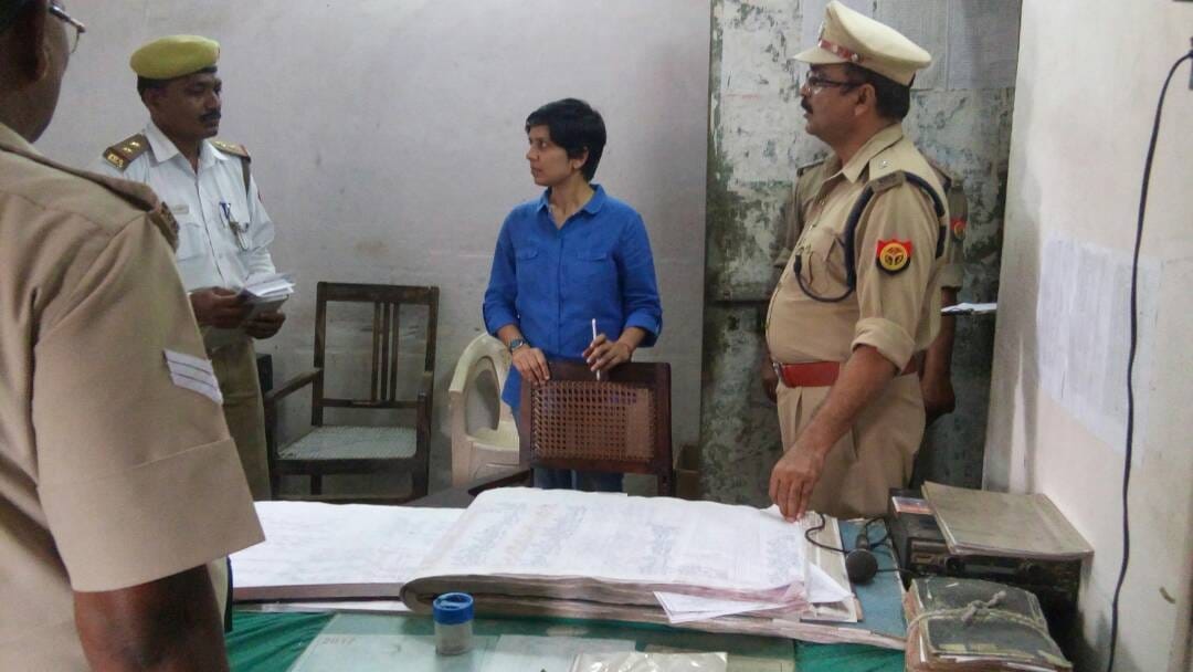traffic line inspection by ssp manzil saini in lucknow