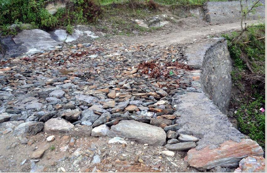 The road was then built on abandoned condition