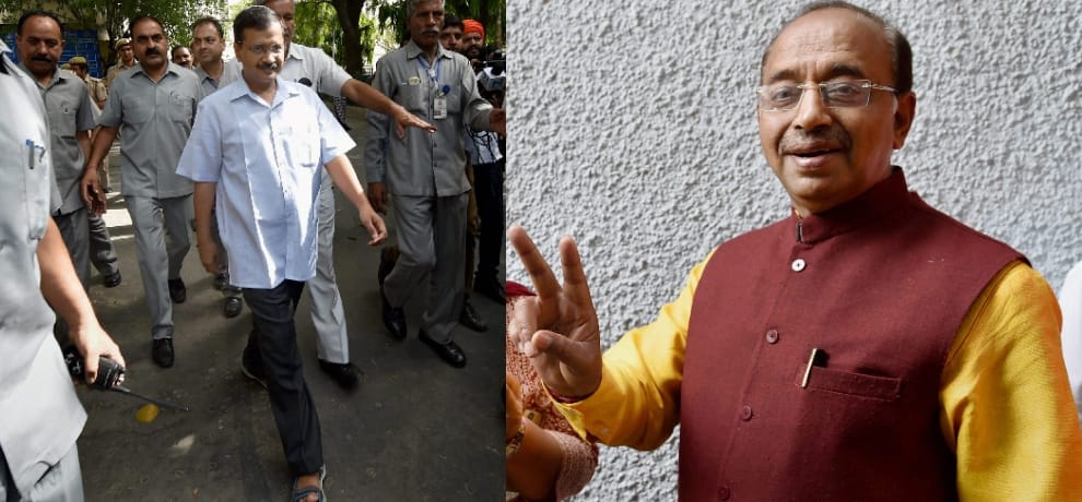 vijay goel digs at kejriwal for alleging evm tampering in mcd election