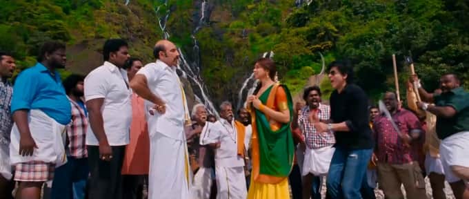 Instead Of Bahubali And Kattap Shahrukh  Khan Is Also An Enemy Of Sathyaraj 
