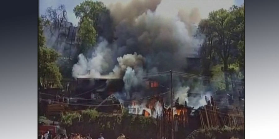 Fire broke out near Auckland Tunnel in Shimla