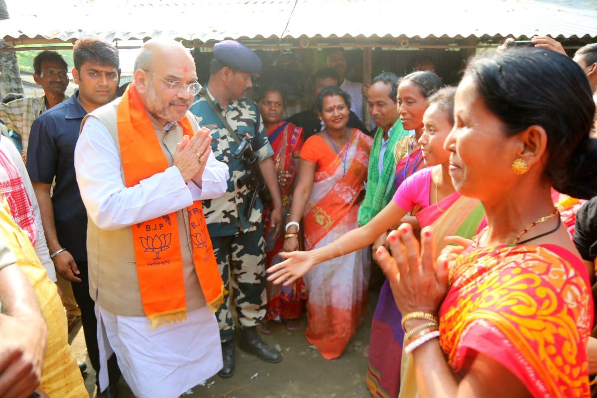BJP president Amit Shah meets party workers at Naxalbari  Launching BJP's Mission Bengal