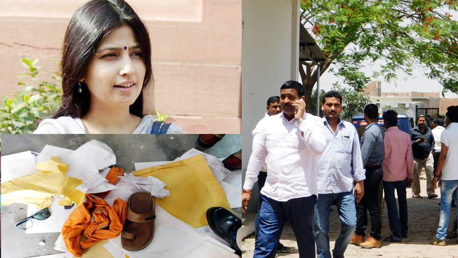 fight between sp and bjp leaders in pwd office