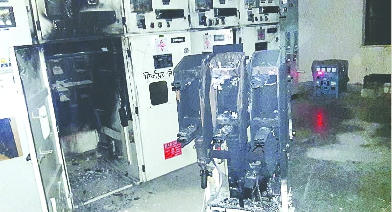 Fire in electric sub station
