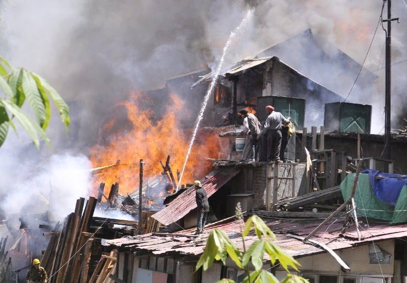 Fire Broke Out at Labour Hostel at Shimla lakkar Bazar.
