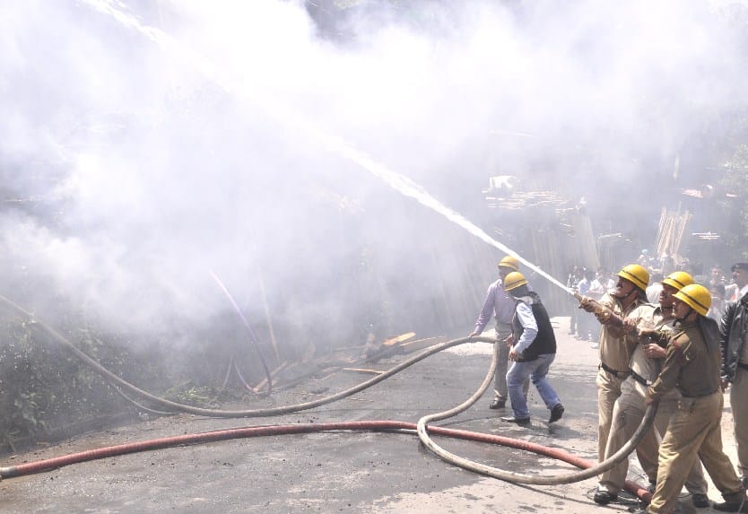 cylender blast, house burn