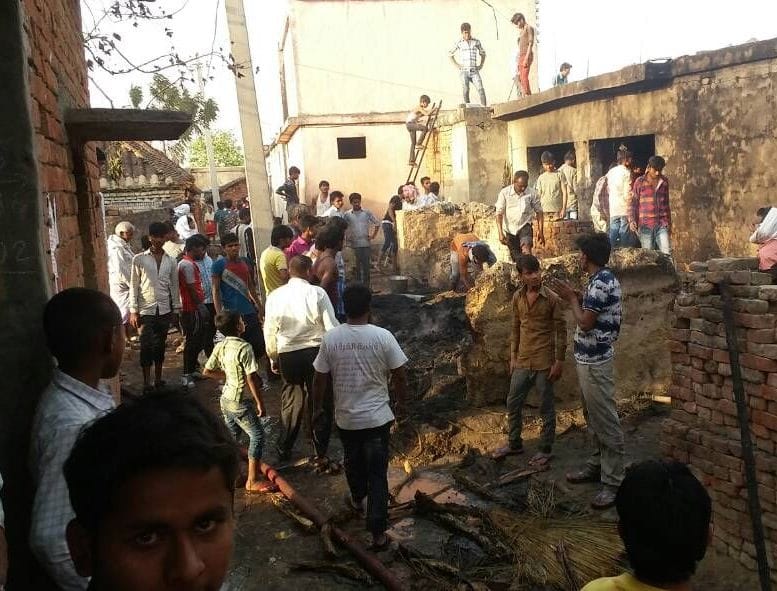 Five burnt by fire after fire