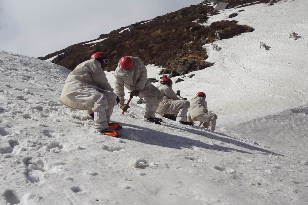 itbp jawans training somewhere in the Himalayas