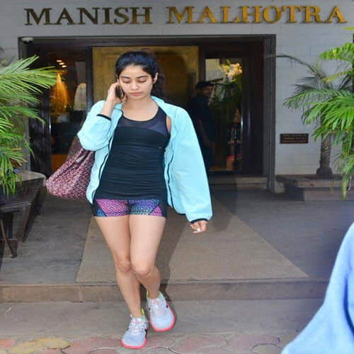 Jahnavi Kapoor was spotted outside the Manish Malhotra showroom 