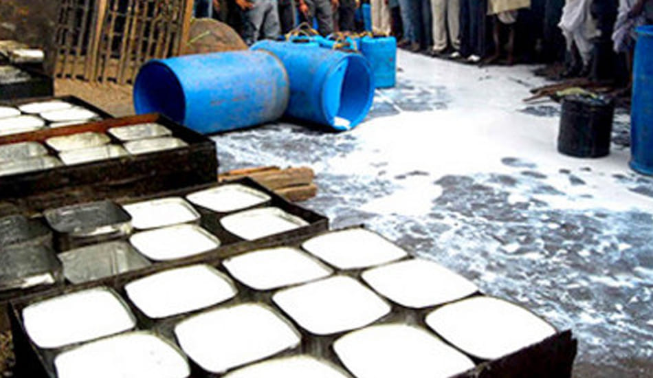 poison found in milk in during raid 