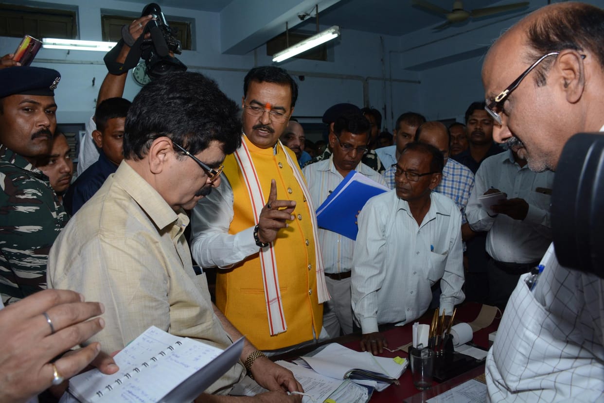  pwd office inspection by deputy cm keshav maurya