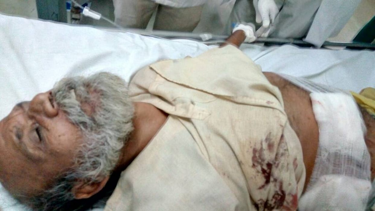 AN old man was shooted