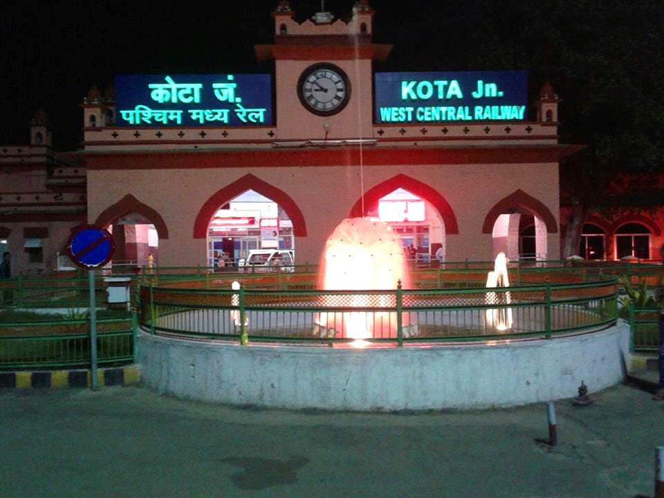 Railway passengers protest at Kota station