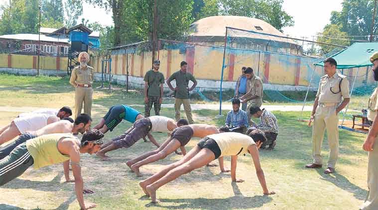 police recruitment rally in kashmir