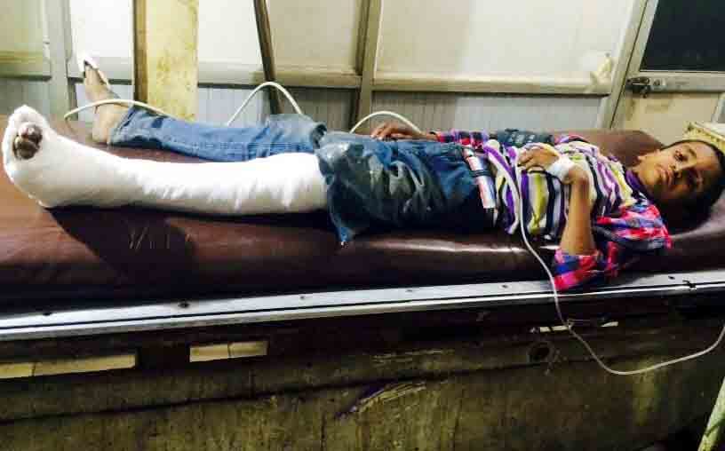 Two school buses collide, many children hurt
