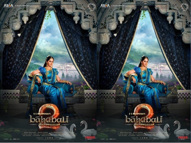 before 2 days of release new poster of baahubali 2 launched, devasena grab the eyes in royal look