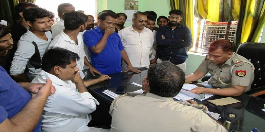 Offensive post on Ambedkar, taxpayers encircle the police station, ruckus