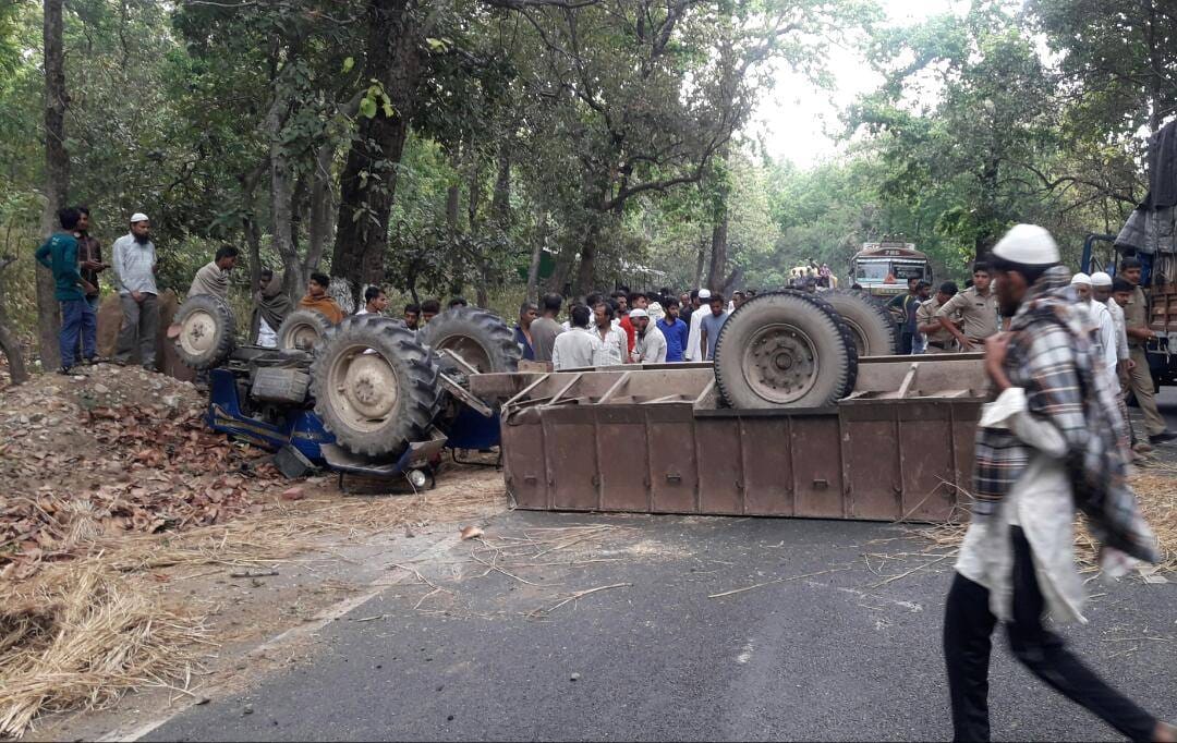 tractor trolley accident in sahaspur
