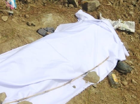 deadbody found in bilaspur market.