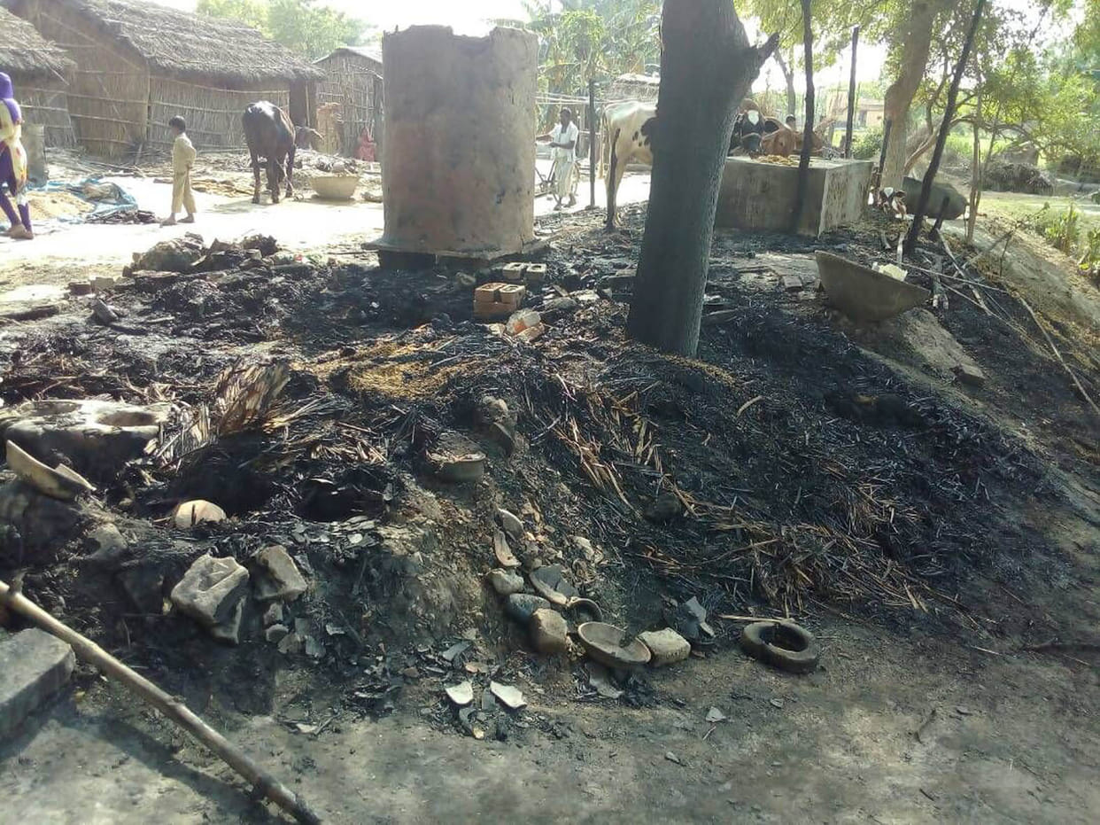 Burnt cottons home with stove fire