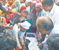 twenty village people give to the saheed last journey, sonipat