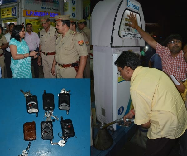 raid on a petrol pump in Lucknow.