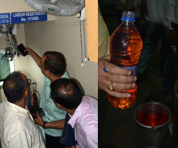 raid on a petrol pump in Lucknow.
