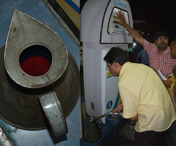 raid on a petrol pump in Lucknow.