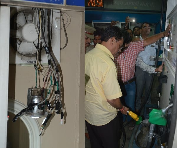 raid on a petrol pump in Lucknow.