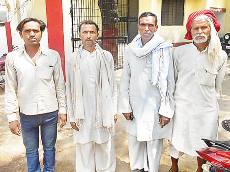 Villagers caught the young man with a goat
