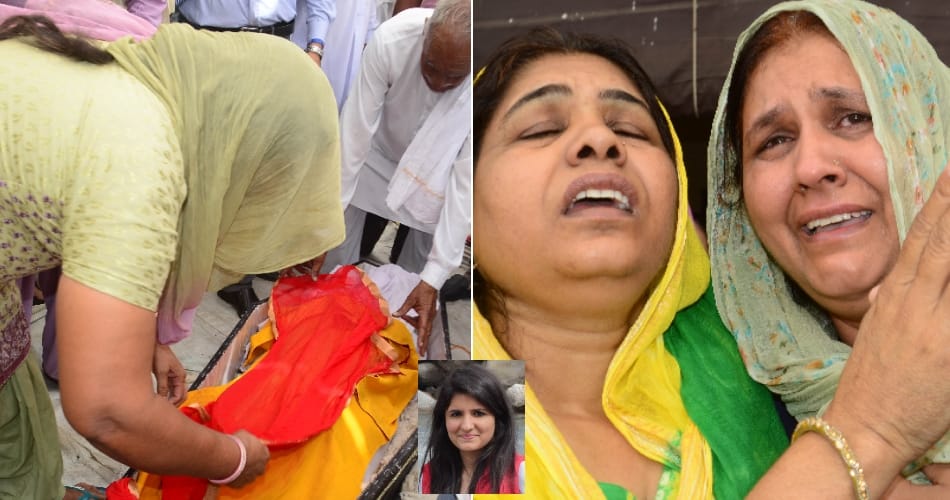 pilot himani kalyani funeral in wedding dress, killed in plane crash at madhya pradesh