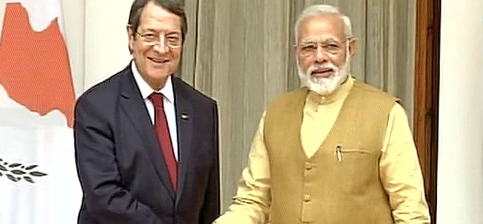 President of Cyprus Nicos Anastasiades meets PM Narendra Modi