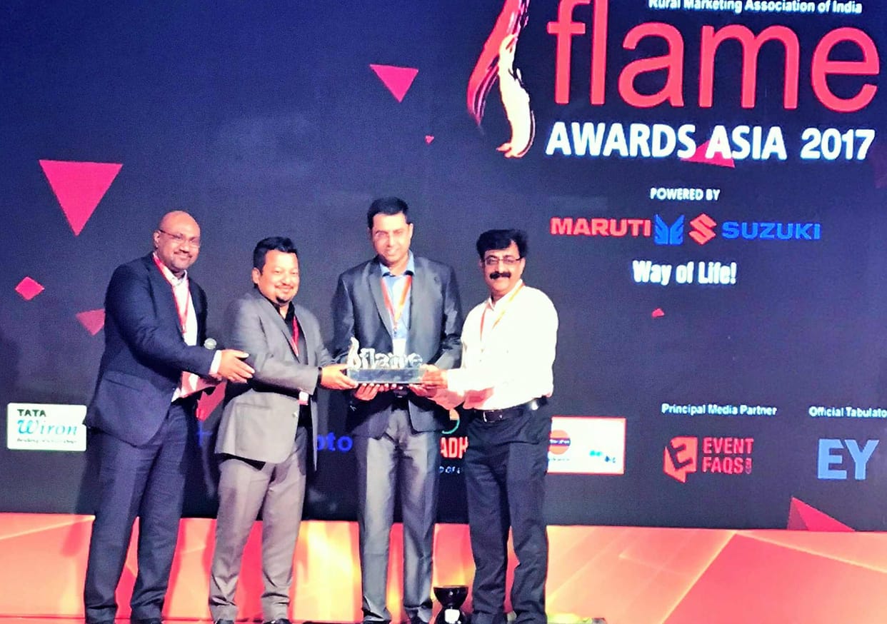 amar ujala won the flame award asia 2017 for best retail campaign 