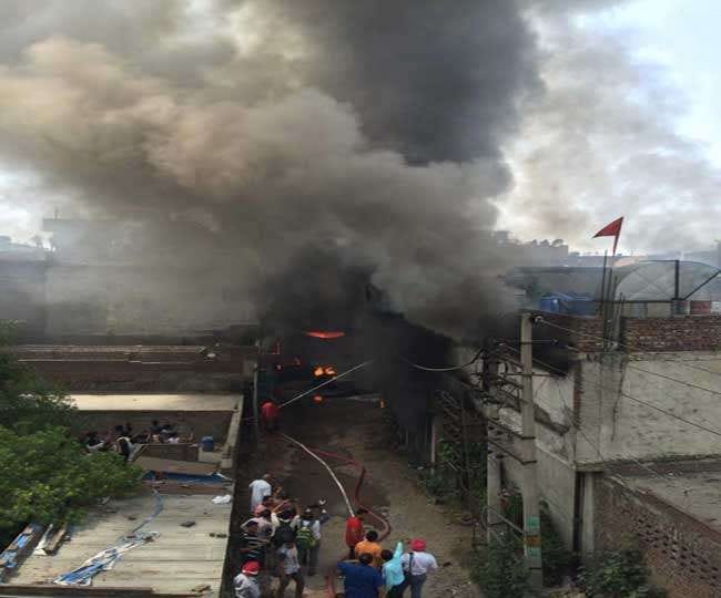 fire in textile factory at ludhiana