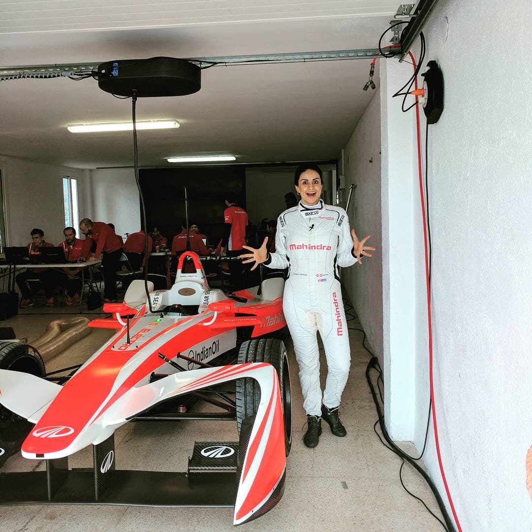 actress gul panag becomes the first indian women to drive formula e-racing car